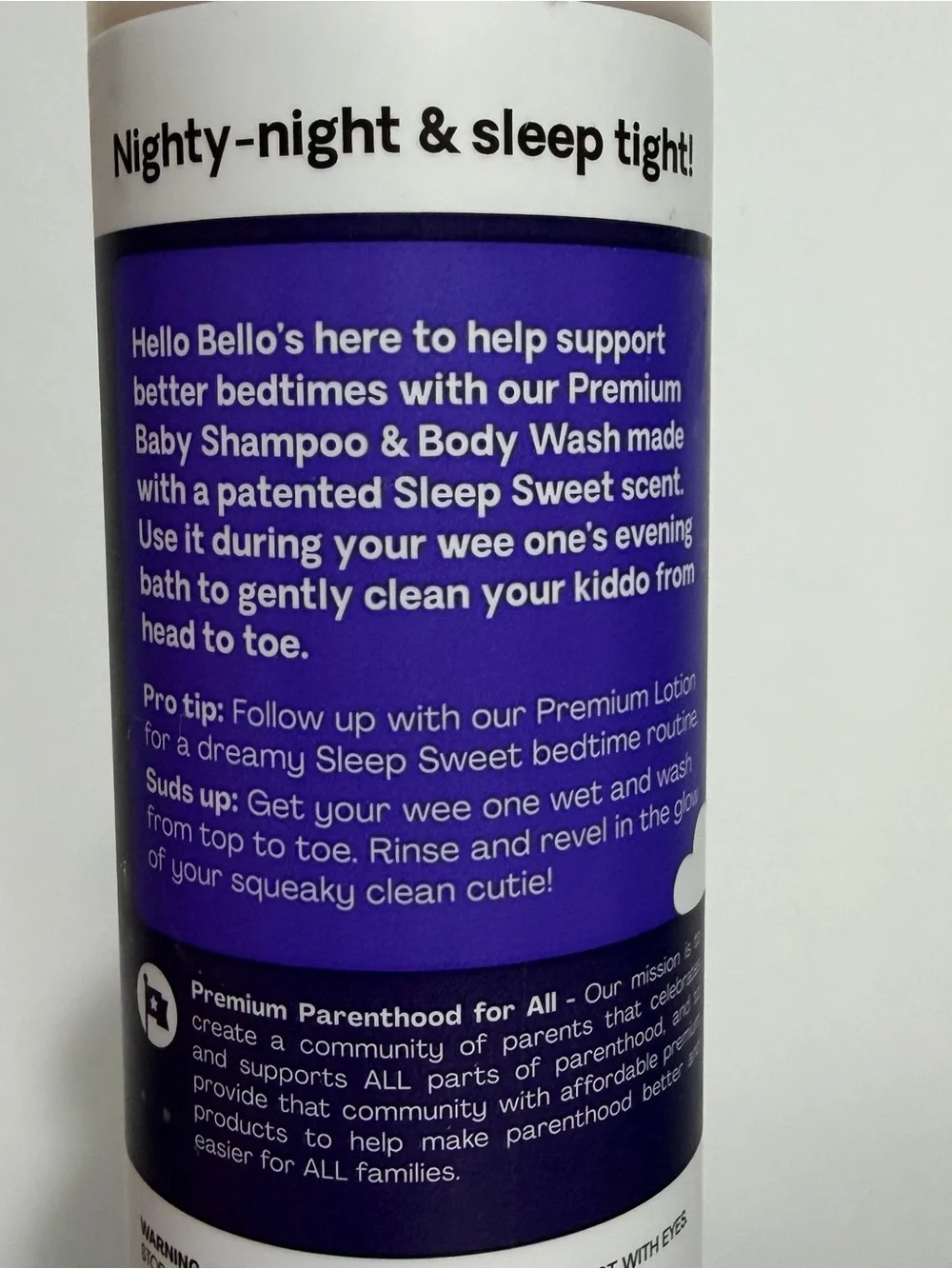HELLO BELLO Premium Baby Shampoo & Wash SLEEP SWEET Organic ingredients 10 fl oz